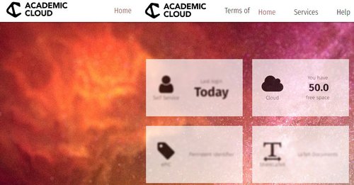 AcademicCloud BrowserFenster
