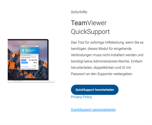 TeamViewer OuickSupport herunterladen