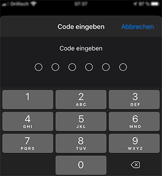 Code eingeben